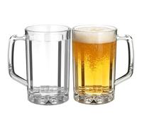 Angoily 2 pz 500 ML Trasparente Birra Tazza di Plastica Birra Bere Coppa Succo Coppa Della Famiglia Acqua Coppa del Partito forniture