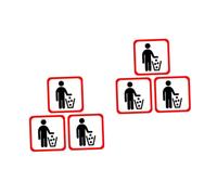 Angoily 2 Set Adesivi Per Bidoni Della Spazzatura Bidone Potere Biin Adesivo Del Cestino Dei Rifiuti Parete Contenitori Decalcomanie Per Il Riciclaggio Cestino Può Firmare Pvc 3 Pezzi*2