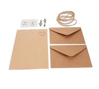 Angoily 2 Set Carta Retrò con Buste Vintage Carta Spessa e Liscia per Poesie e Biglietti Ringraziamento Kit Cancelleria Elegante per e