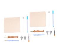 Angoily 2 Set Kit per Ricamo con Ago Magico Strumenti per Punch Needle e Cucito Fai da Te per Decorazioni e Progetti Creativi