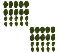 Angoily 2 Set Pietre Decorative Mossy Stone per Terrari da Varie per Decorazioni Creative Bonsai E Microgiardini 20 Pezzi * 2