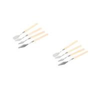 Angoily 2 Set Spatole Per Pittura Ad Olio Con Professionali Per Ceramica Decorazione E Arte Raschietti Per Effetti E Spessore Diversi 4 Pezzi * 2