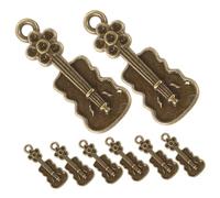 Angoily 20 Pezzi ciondolo violino accessori per la creazione di gioielli ciondoli sfusi per la creazione di gioielli piccoli ciondoli per l'artigianato mini ciondoli Lega di zinco D'oro