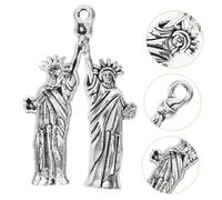 Angoily 20 Pezzi Pendenti in Vintage Statuetta Liberty per Gioielli Fai da Te Piccoli Charms Antichi per Orecchini e Collane Accessori Creativi Uomo Donna