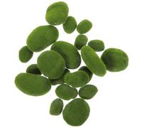 Angoily 20 Pezzi Pietre Finte di Muschio Verde Decorative in Plastica Leggere e Tridimensionali per Accessori Parete Vegetale e Terrariums Naturali