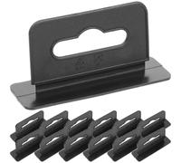 Angoily 200 Pezzi Ganci Autoadesivi per Etichette Display Nero in Pvc Design senza Fori e Adesivo Forte per Uso in Soggiorno e Esposizione Prodotti