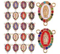 Angoily 24 Pezzi Ciondoli Pendenti Lega a Forma di Maria Design Multiforo per Creazione Gioielli Fai da Te Braccialetti Collane Accessori Artigianato