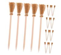 Angoily 24 pezzi Matite Scopa Strega e Resistenti in per Halloween Mini Broomstick Pencils per Feste e Scuola Regalo per Adulti Decorazioni