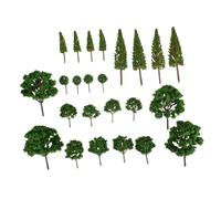 Angoily 24 pezzi Mini Alberi in Plastica per Modellini Architettonici Piante Artificiali per Diorama Paesaggi e Decorazioni Fai da Te Alberi in Miniatura per Progetti di Urbanistica e