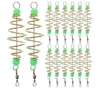 Angoily 25 Pezzi Set di Accessori Carpfishing Design Portatile e Perline Luminose con Fermo Esca a Molla in Acciaio al Carbonio per Pesca Notturna e Scenari di Pesca Vari
