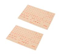 Angoily 2fogli Adesivi Per Tastiera Inglese Stickers Per Laptop e Design Completo Con Lettere Chiare Facili Da Applicare e Rimuovere Con Base Adesiva Trasparente