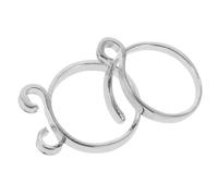 Angoily 2pezzi Anello all Uncinetto in Lega Portafilo per Uncinetto Anello Guida per Filato Accessori per Intrecciato Regolabile per Lavori Artigianali