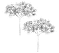 Angoily 2pezzi Coni e Rami di Pino Artificiali Picchetti di Pino di Plastica Materiali per Ghirlande Natalizie Decorazioni Realizzate in Materiale Plastico e Facile da Riporre