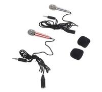 Angoily 2pezzi Microfono Mini Portatile Per Canto Vocale Microfono Piccolo Per Registrazione Telefono Accessori Per Cantare