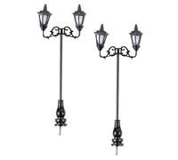 Angoily 2pezzi Mini Lampada Da Giardino Decorativa in Scala Modello Di Lampione Per Mini Casa Realizzato Materiali Di Stabile e Sicuro Per Arredamento Da Esterno