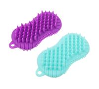 Angoily 2pezzi Spazzola da Bagno in Silicone per Corpo e Massaggi Facile da Pulire Setole Esfolianti per Viso Braccia e Gambe