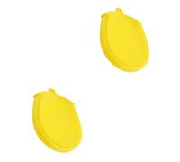 Angoily 2pezzi Spazzola Da Bagno Silicone Per Massaggio Della Strumento Di Pulizia Multifunzionale Per Tutta La Famiglia Colore Giallo Facile Da Appendere e Asciugare