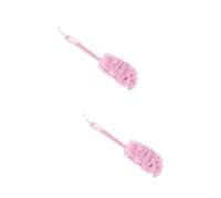 Angoily 2pezzi Spazzola Da Colorata Con Manico Lungo Esfoliante Morbido Garza Per Pulizia Del Corpo Accessorio Pratico e Resistente Rosa