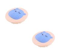Angoily 2pezzi Spazzola Per Bagno Silicone Blu Strumento Portatile Per Pulizia Corpo Spazzola Per Ragazzo Ragazza e Ragazzo Ragazza Design Creativo e Facile Da Impugnare Per Pulizia