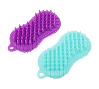 Angoily 2pezzi Spazzola Per Corpo in Silicone Scrub Per Doccia Massaggio Esfoliante Rimuove Cellule Morte Miglior Circolazione Facile Da Pulire Usa Su Braccia Viso Gambe Corpo