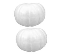 Angoily 2pezzi Zucche Bianche in Schiuma Vuote per Dipingere e Scolpire Decorazioni Autunnali Halloween e Ringraziamento attività Fai da Te