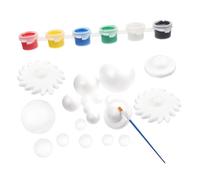 Angoily 2sets Palline di Schiuma Bianca per Modello Solare Fai da Te Palla di Schiuma Forma di Pianeta per Decorazione e Creazione di Oggetti Artigianali