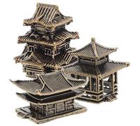 Angoily 3 Pezzi Lanterna in Stile Giapponese in Ottone a Forma di Pagoda, Decorazione Zen Minimalista e Scaffali Design Compatto e Manutenzione Ridotta