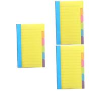 Angoily 3 Pezzi Note Adesivi Colorati per Ufficio e Scuola Note Memorandum Pratiche Facili Trasportare per Liste e Messaggi Confezione