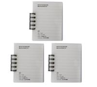 Angoily 3 Pezzi Quaderno Tascabile per Parole Inglesi, Appunti e Memoria | Carta Bianca, Rilegatura in Ferro, Design Semplice, Portatile, Pratico, per Schizzi e Lavori Poetici