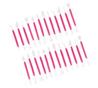 Angoily 3 Pezzi Set di plastica di Argilla Clay Cutters Utensili EHI Modanatura modellazione plastilina Intaglio Strumenti di Scultura di Argilla Strumenti di stampaggio argilloso ROSEO