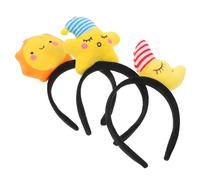 Angoily 3pezzi Fasce per Capelli Stelle Lune e Soli per Ragazze e Donne Accessori per Feste di Compleanno e Festival Oggetti di Scena per Foto e Cabine Fotografiche