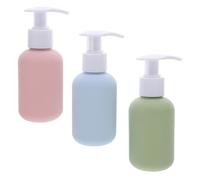 Angoily 3pezzi Flaconi da Viaggio Pompa Ricaricabile per Shampoo e Balsamo Dispenser Vuoti in Plastica per Prodotti da Toeletta Contenitori da Viaggio per Sapone Liquido e Bagnoschiuma