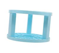 Angoily 3pezzi Portapennelli Da Scrivania Espositore Per Pennarelli e Cosmetici Organizer Multiuso Per Artisti e Trucco Design Compatto e Elegante in Plastica Blu Chiaro