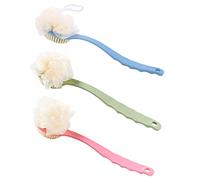 Angoily 3pezzi Spazzola Da Bagno Con Manico Lungo Setole Morbide e Design Ergonomico Per Scrub e Massaggio Corpo Colori Misti Ottima Per Pulizia Profonda e Accessori Per Igiene Personale