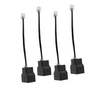 Angoily 4 pezzi Adattatore Telefono Core con Staccabile PC Splitter Nero Convertitore Flessibile per Collegamento Doppino Telefonico e Dispositivi Multipli
