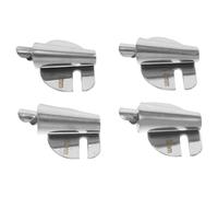 Angoily 4 Pezzi Curling Presser Foot Cucire Piede Orlare Piedino per Orlo in Acciaio Inossidabile Piedino per Orlo in Metallo Piedino Universale per orlatore Arrotolato Argento