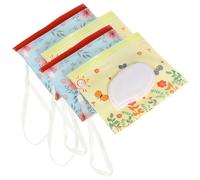 Angoily 4 Pezzi Custodia per Salviette Umidificate in Eva Cinghia, Porta Fazzoletti Bagnati Riutilizzabile, Facile da Estrarre, per Borse e Carrelli della Spesa