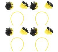 Angoily 4 pezzi di cerchietto con pompon a forma di ape: accessorio per capelli con soffice ape da cosplay - copricapo Bopper per decorazioni per feste di compleanno, recite scolastiche del Giorno