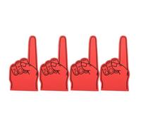 Angoily 4 Pezzi Dito Gigante in Schiuma Eva Rosso Leggero per Cheerleader Design Oversize per Eventi Scolastici e Manifestazioni Politiche per Aumentare Lo Spirito di Squadra