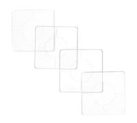 Angoily 4 Pezzi Non Mobili Pads Square Grippers Per Gambe Di Sedie Sottobicchieri in Gomma Autoadesivi - Antigraffio Per Pavimenti in Legno