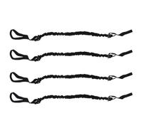 Angoily 4 Pezzi Rullo per Addominali Corde Elastiche di Resistenza e Copertura per Riduzione Grasso Corporeo, per Casa e Palestra, Colore Nero