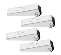 Angoily 4 pezzi Ruote per Porte Scorrevoli Zincate Antiruggine Supporto Inferiore per Porte in Pesanti per Cadenti Compatibili Montaggio Laterale Armadi e Cancelli