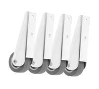Angoily 4 pezzi Ruote Supporto Inferiore per Porte in Zincate Antiruggine Resistenti e Afflosciamento per Porte da e Mobili Scorrevoli Ottimizzano Spazio e Stabilità