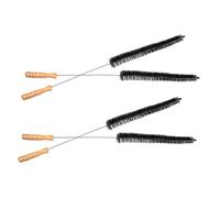 Angoily 4 pezzi Spazzola Pulizia Tubo Asciugatrice con Setole Morbide Manico in Legno Flessibile per Lavatrice e Condensatore Strumento Multiuso per Rimozione Sporco e Fibre