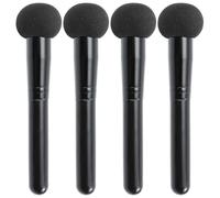 Angoily 4 Pezzi Spugna per Make-up Mushroom Puff Nero, Morbida e Versatile in Materiale Idrofilo Non-latex, per Applicazione Cipria e Fondotinta Asciutto o Bagnato