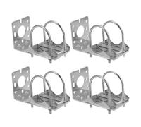Angoily 4 pezzi Supporto per palo antenna a morsetto da parete Accessori hardware antiruggine Supporto per staffa per kit di montaggio/per palo antenna per esterni