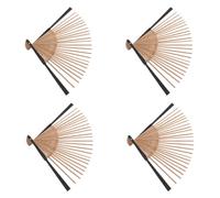 Angoily 4 Pezzi Ventaglio Pieghevole Artigianale in Legno, Telaio 21cm per | Ribs Grezze, Assemblaggio Semplice, Leggero e Portatile, Stile Orientale Vintage