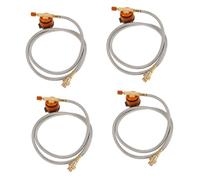 Angoily 4 Set Prendi il controllo dell'adattatore tubo flessibile ossidrica carri armati bruciatore gas convertitore del serbatoio del gas adattatore serbatoio benzina rame