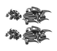 Angoily 40 Pezzi Rivetti Punk in Metallo con Punte Corno Demonio Borchie Cono Liscio AntiGraffio per Giacche Scarpe Cinture e Borse Rivetti Decorativi Resistenti e Lucenti per