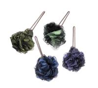 Angoily 4pezzi Palline Da Bagno Colorate Per Ragazzo Ragazza e Adulti Da Giallo Verde e Blu Design Rete Per Maggiore e Comfort Durante Bagno Materiale Pe Resistente e Leggero